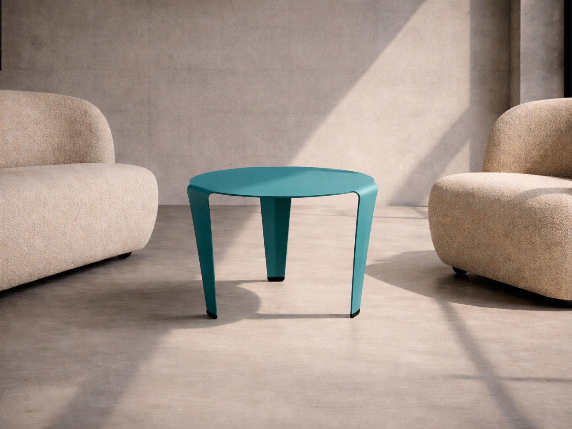 Table basse INUIT bleu turquoise